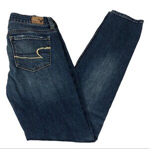 American Eagle Jeans Women’s Size 0 skinny stretch Denim Dark Wash